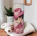 Cowgirl Tumbler Can Be Personalized, Includes A Reusable Straw, Gift For A Cowgirl, 20oz Tumbler For Hot Or Cold Drinks