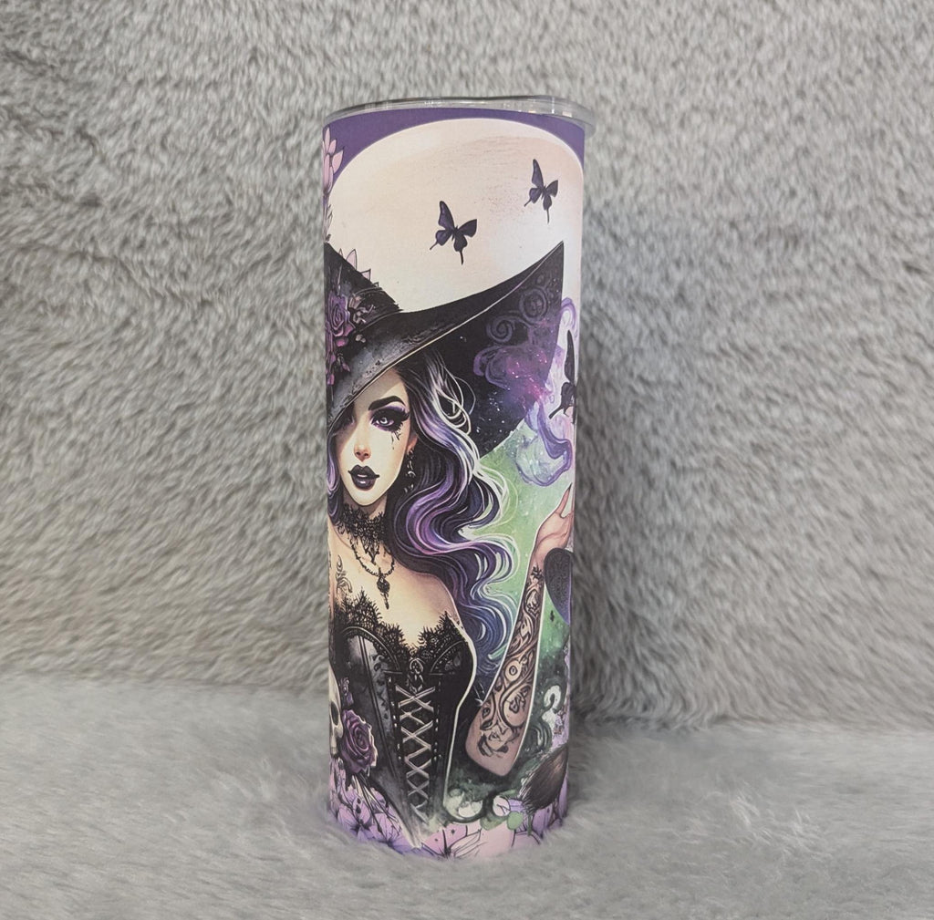 Witch Tumbler Can Be Personalized, Halloween Gift, Mystical Gift For Her, 20oz Tumbler With Reusable Straw, Hot Or Cold Beverages