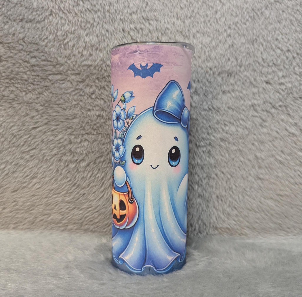 Cute Ghost Tumbler Can Be Personalized, Halloween Cup, Ghosts Cup, Fun Halloween Gift, 20oz Tumbler With Straw, Halloween Party Gift For Her