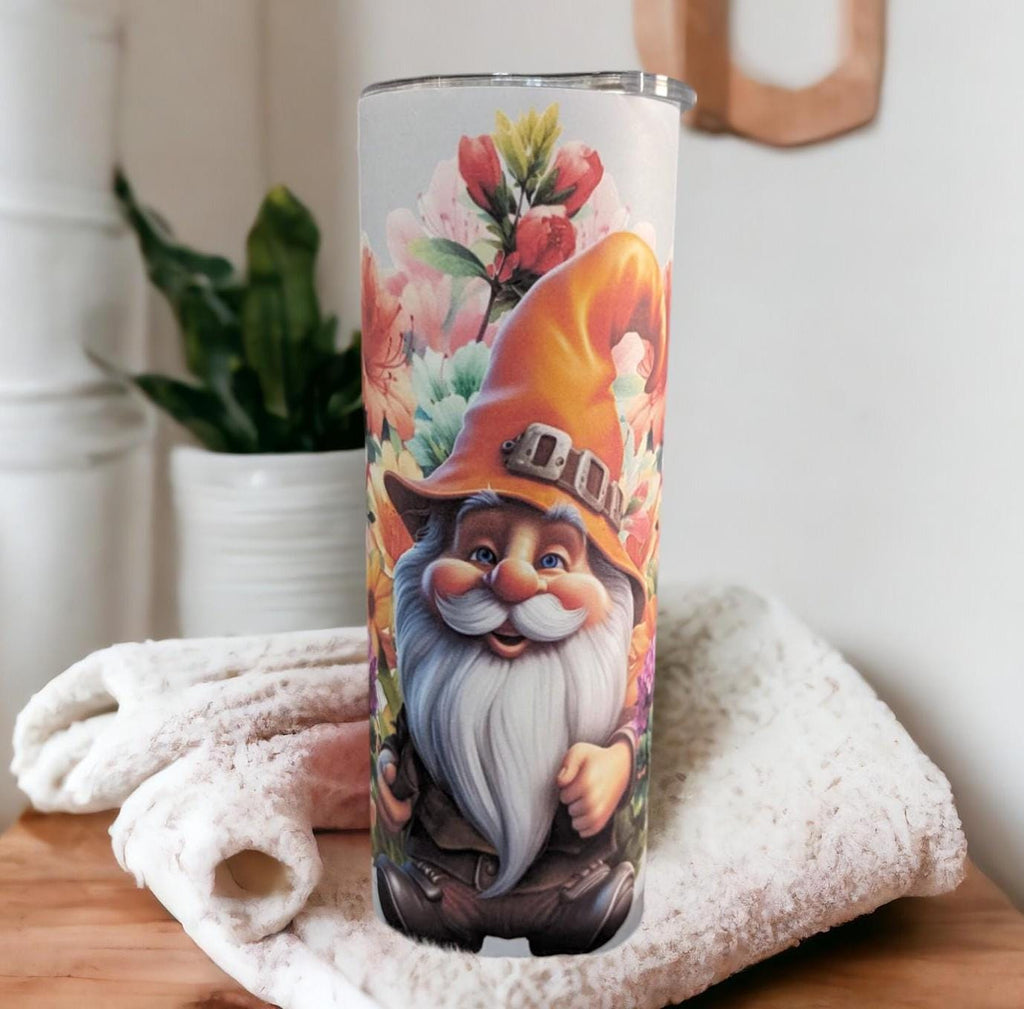 Garden Gnome Tumbler with Reusable Straw - Can be Personalized, Perfect for home or on the go, Gnome Tumbler, Gnome Cup, Gnome Lover Gift