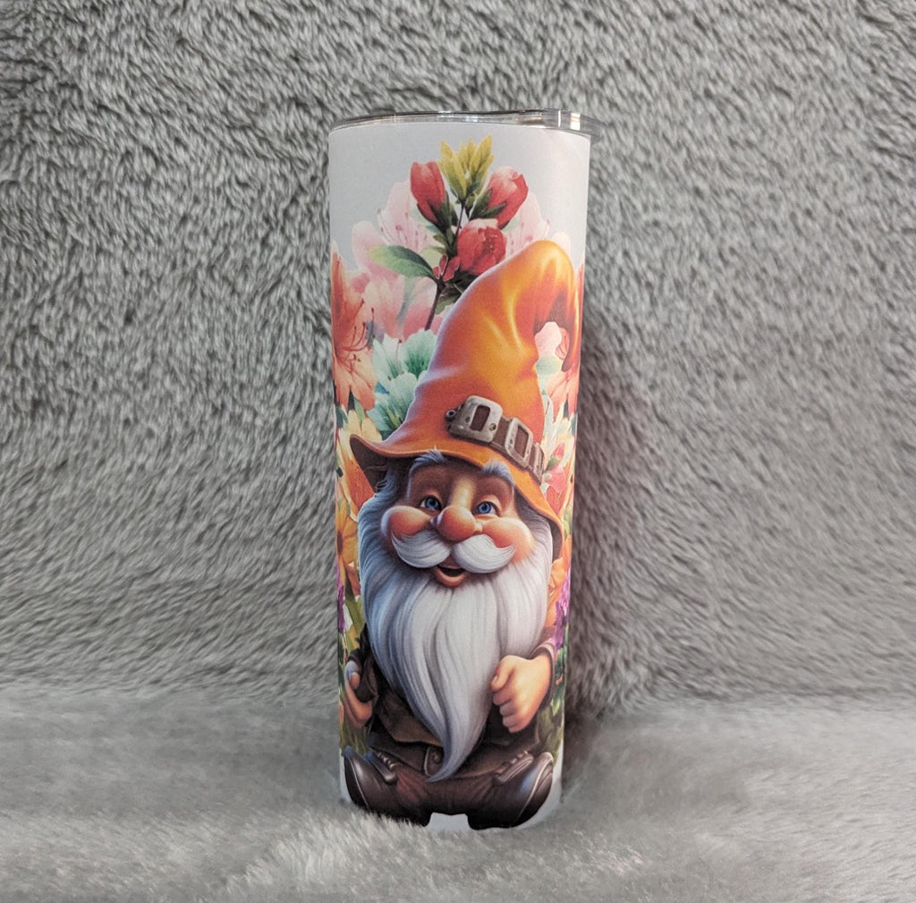 Garden Gnome Tumbler with Reusable Straw - Can be Personalized, Perfect for home or on the go, Gnome Tumbler, Gnome Cup, Gnome Lover Gift