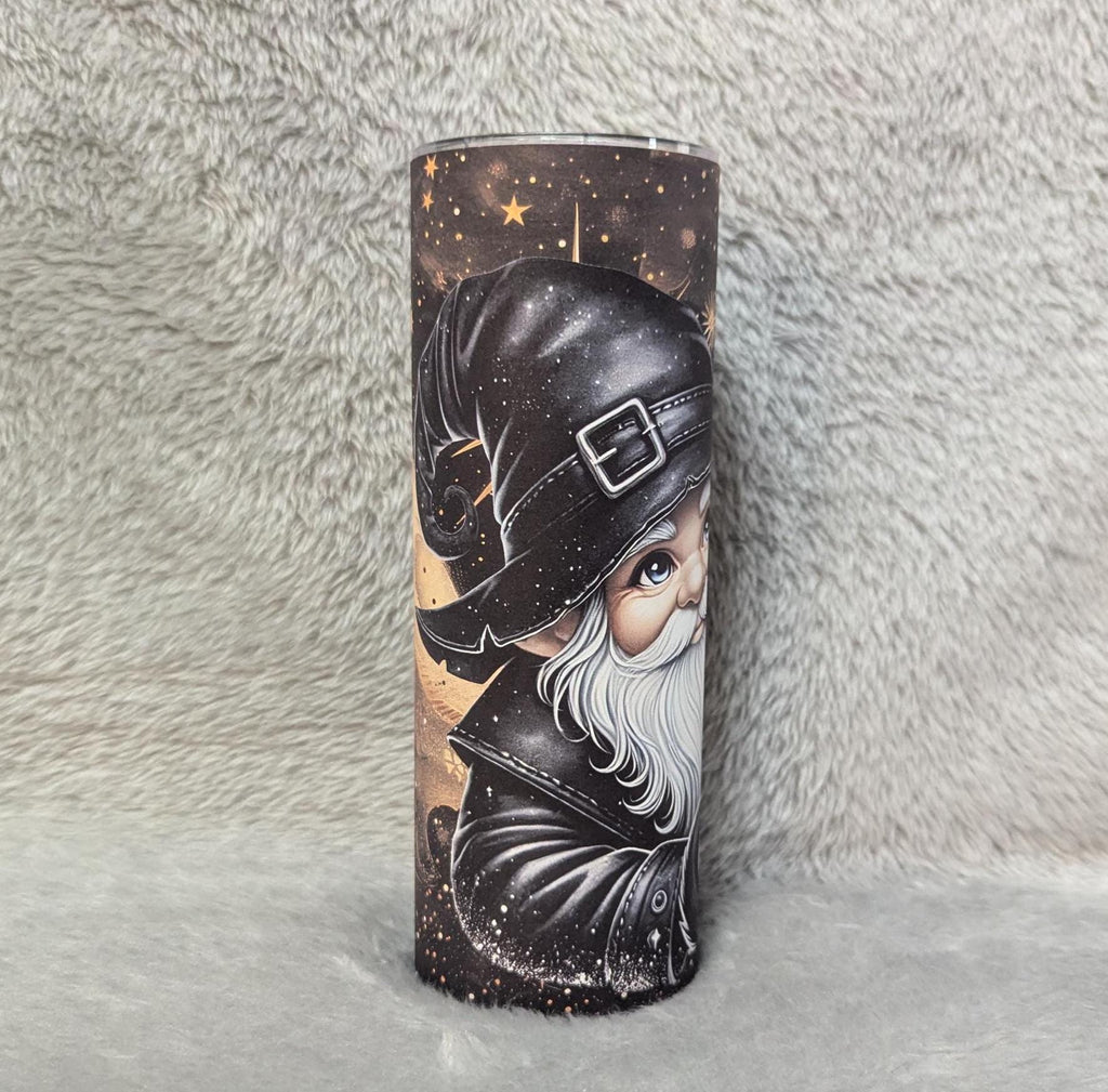 Gnome With Black Cat 20oz Tumbler Can Be Personalized, Cup With Name, 20oz Tumbler With Straw, Great For Everyday Use - Hot Or Cold Drinks