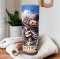 The Salty Witch Beach Tumbler with Reusable Straw - Customizable Gift Idea, Vacation Gift, Family Vacation Tumbler, Summer Tumbler For Girls