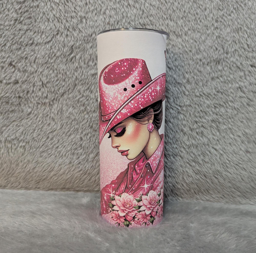 Cowgirl Tumbler Can Be Personalized, Includes A Reusable Straw, Gift For A Cowgirl, 20oz Tumbler For Hot Or Cold Drinks