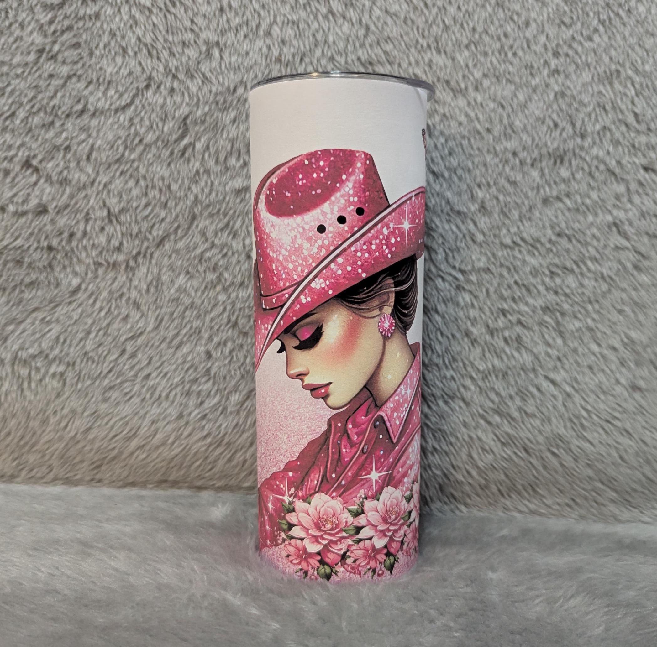 Cowgirl Tumbler Can Be Personalized, Includes A Reusable Straw, Gift For A Cowgirl, 20oz Tumbler For Hot Or Cold Drinks