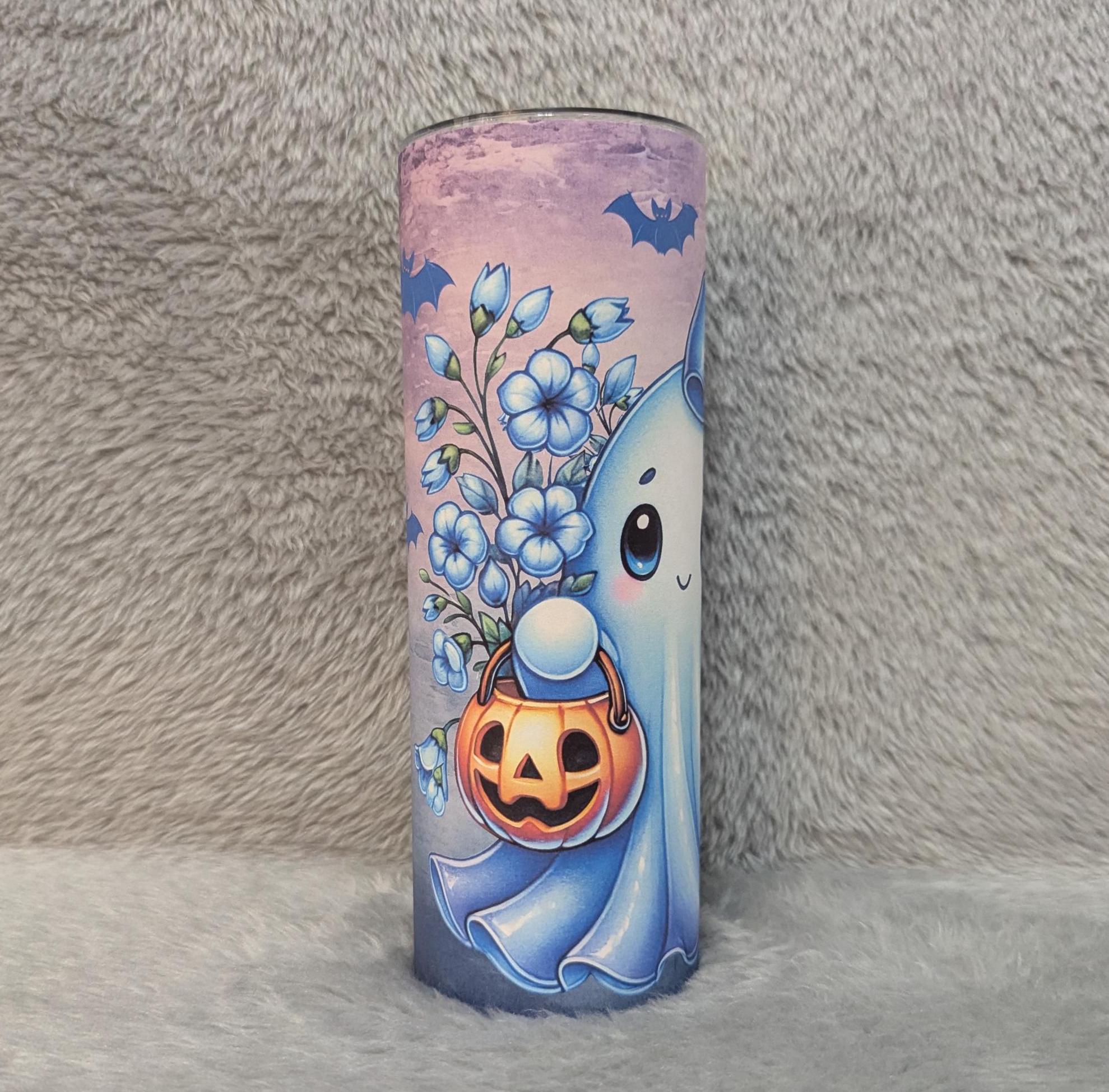 Cute Ghost Tumbler Can Be Personalized, Halloween Cup, Ghosts Cup, Fun Halloween Gift, 20oz Tumbler With Straw, Halloween Party Gift For Her