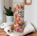 Just A Girl Who Loves Fall and Chickens 20oz Tumbler Can Be Personalized, Great For Hot Or Cold Drinks - Home Or On The Go
