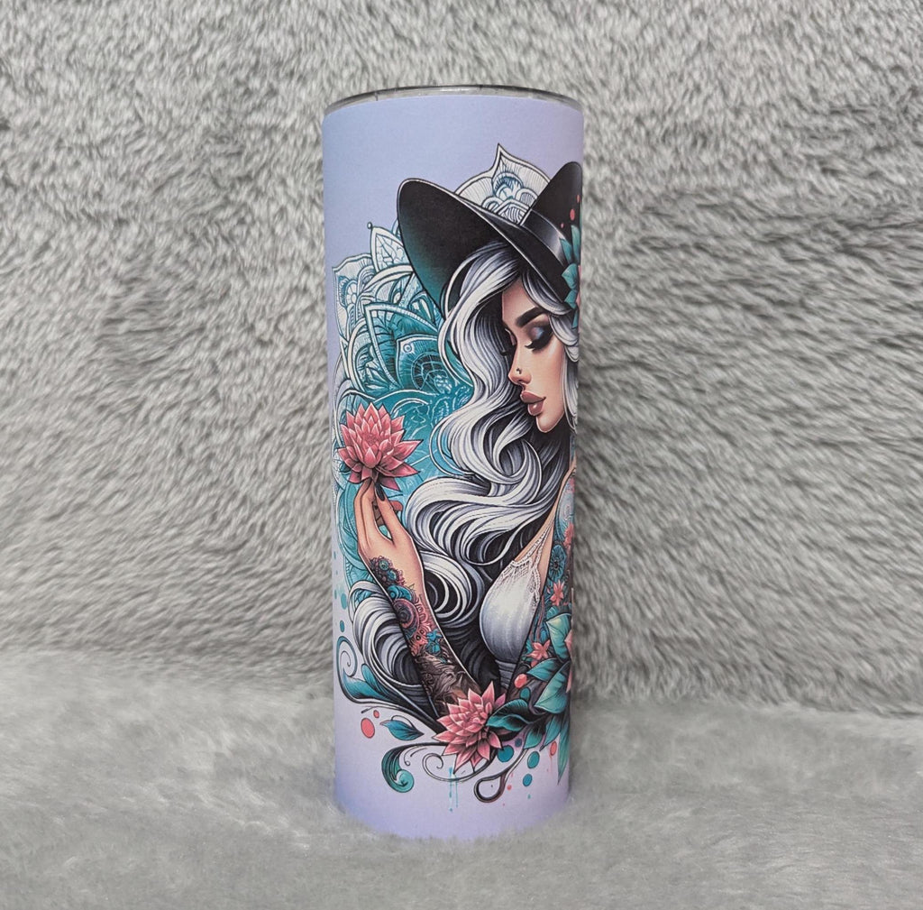 Boho Floral Girl Tumbler Can Be Personalized, Sunflower Girl Tumbler, For Everyday Use - Hot Or Cold Drinks, 20oz Tumbler Gift For Her