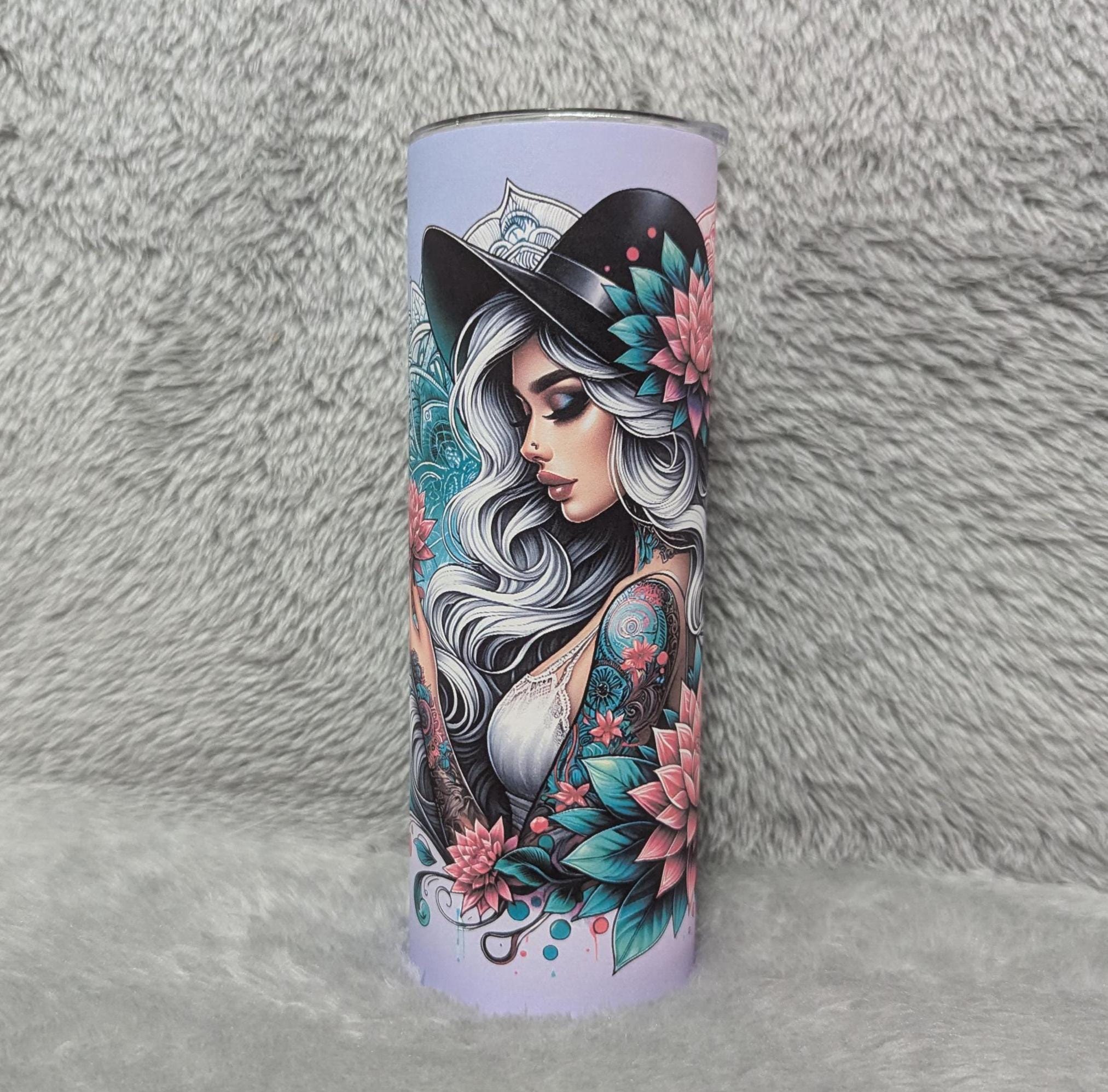 Boho Floral Girl Tumbler Can Be Personalized, Sunflower Girl Tumbler, For Everyday Use - Hot Or Cold Drinks, 20oz Tumbler Gift For Her