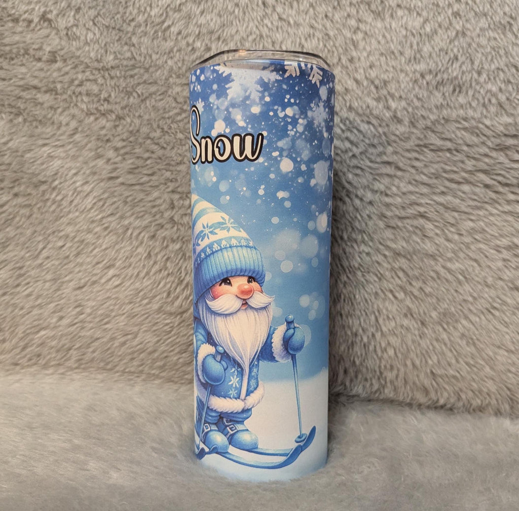 Let it Snow Gnome Tumbler Includes A Reusable Straw, Holiday Gift, Winter Gnomes Tumbler, Great For Hot and Cold Beverages