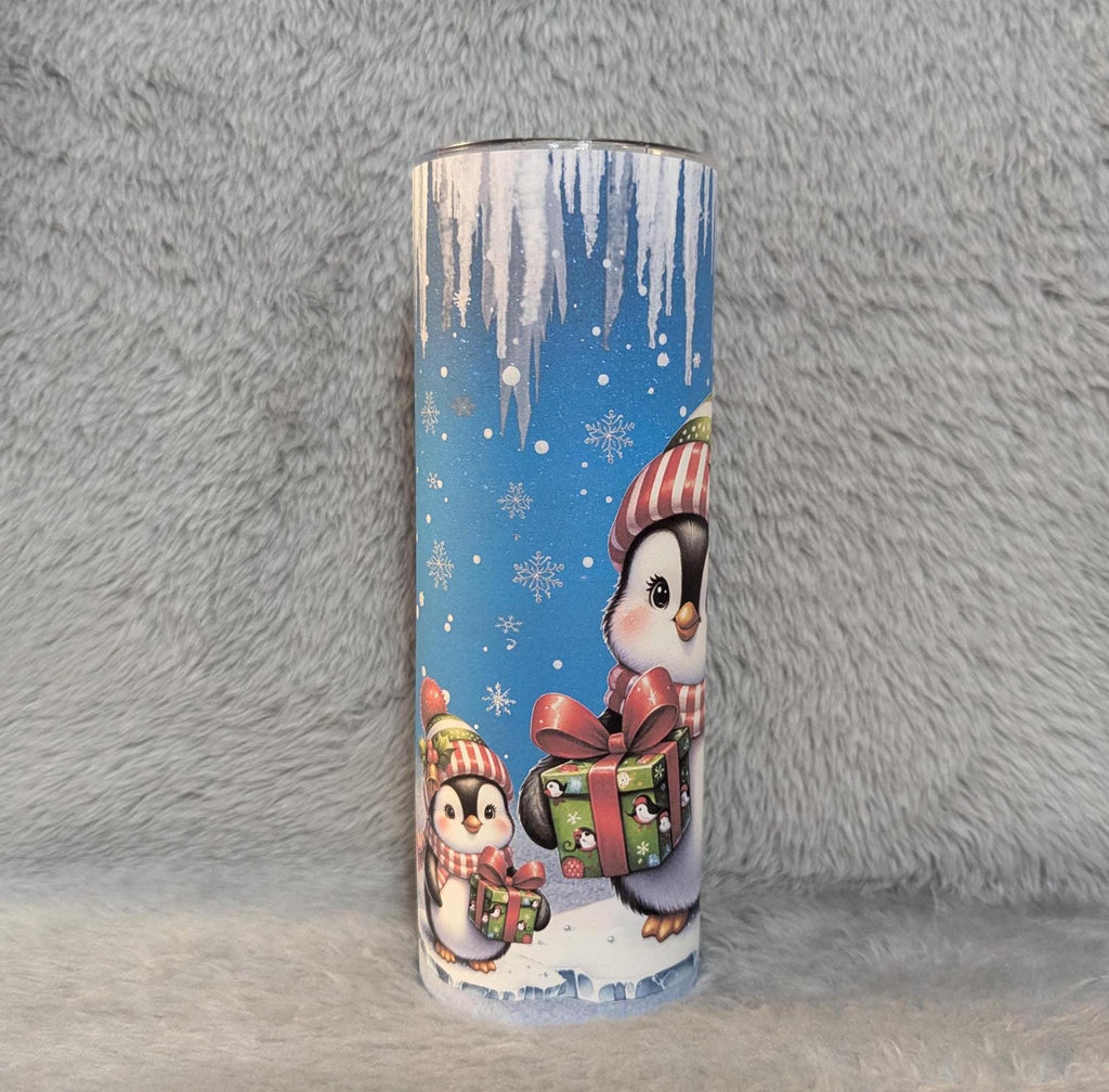 Christmas Penguin Tumbler Can Be Personalized, Christmas Penguin Tumbler, Cup With Name, Christmas Gift, Holiday Tumbler, 20oz Tumbler