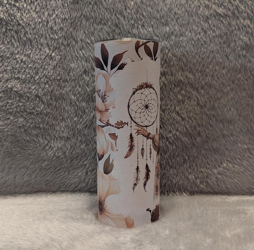 Boho Flower Girl Tumbler Can Be Personalized, 20oz Tumbler For Everyday Use - Hot Or Cold Drinks, Includes A Reusable Straw