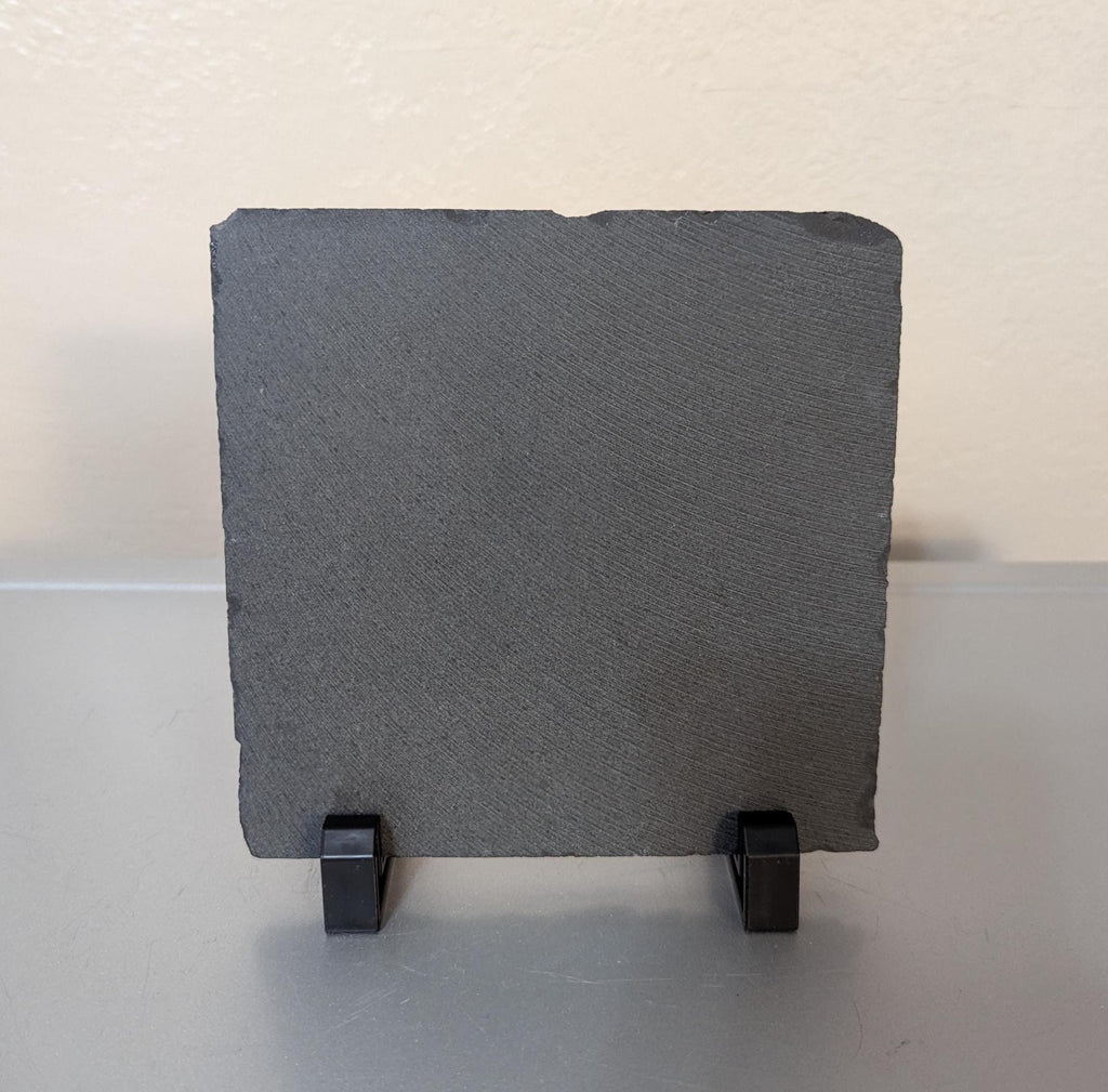 Highland Cow Calf Slate Picture With Display Legs