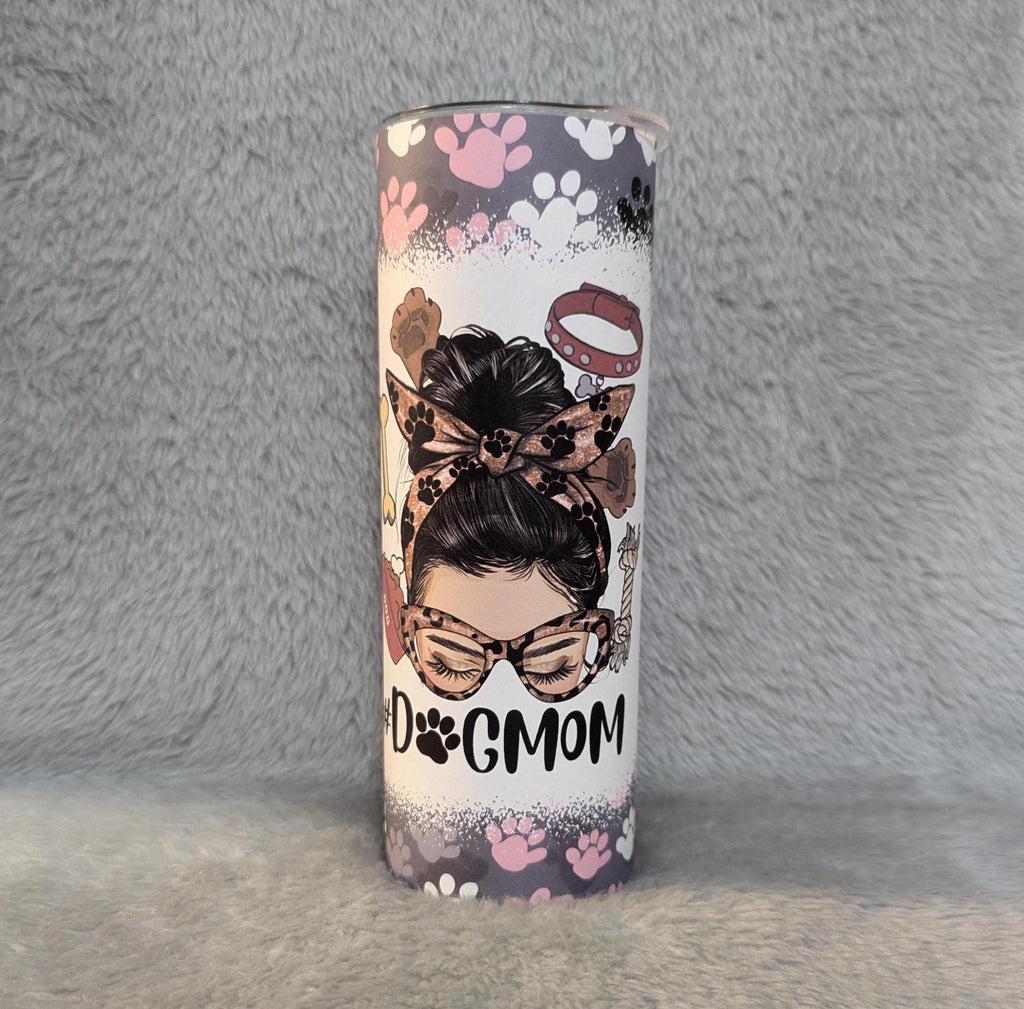 Dog Mom Tumbler Can Be Personalized, Gift For Mom, Dog Mom Cup, Gift For Her, 20oz Tumbler With Reusable Straw