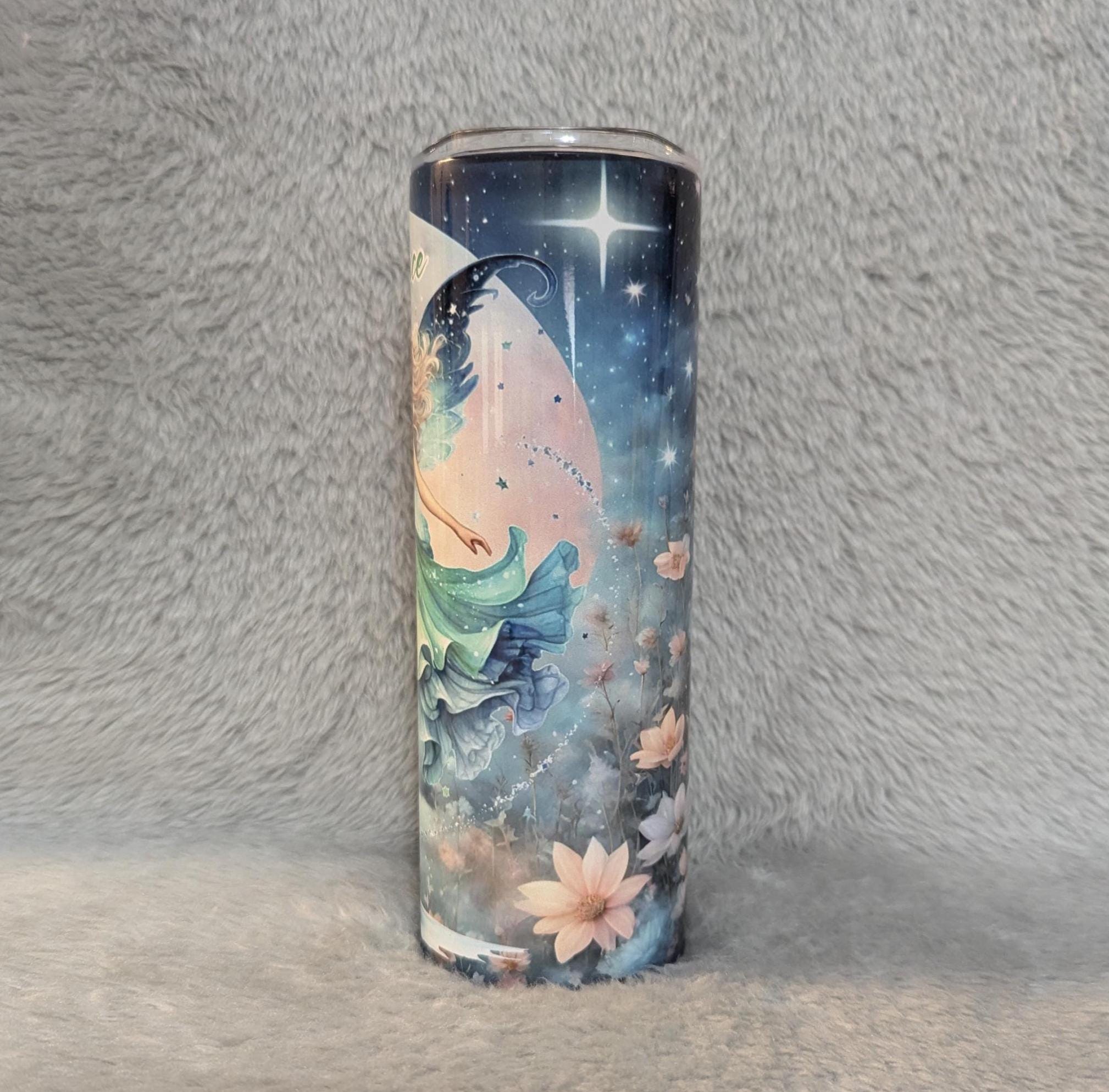 Pretty Fairy Tumbler Can Be Personalized, Fairy Cup With Name, Fairy lover Gift, Tumbler With Straw, Fairy Party Gift