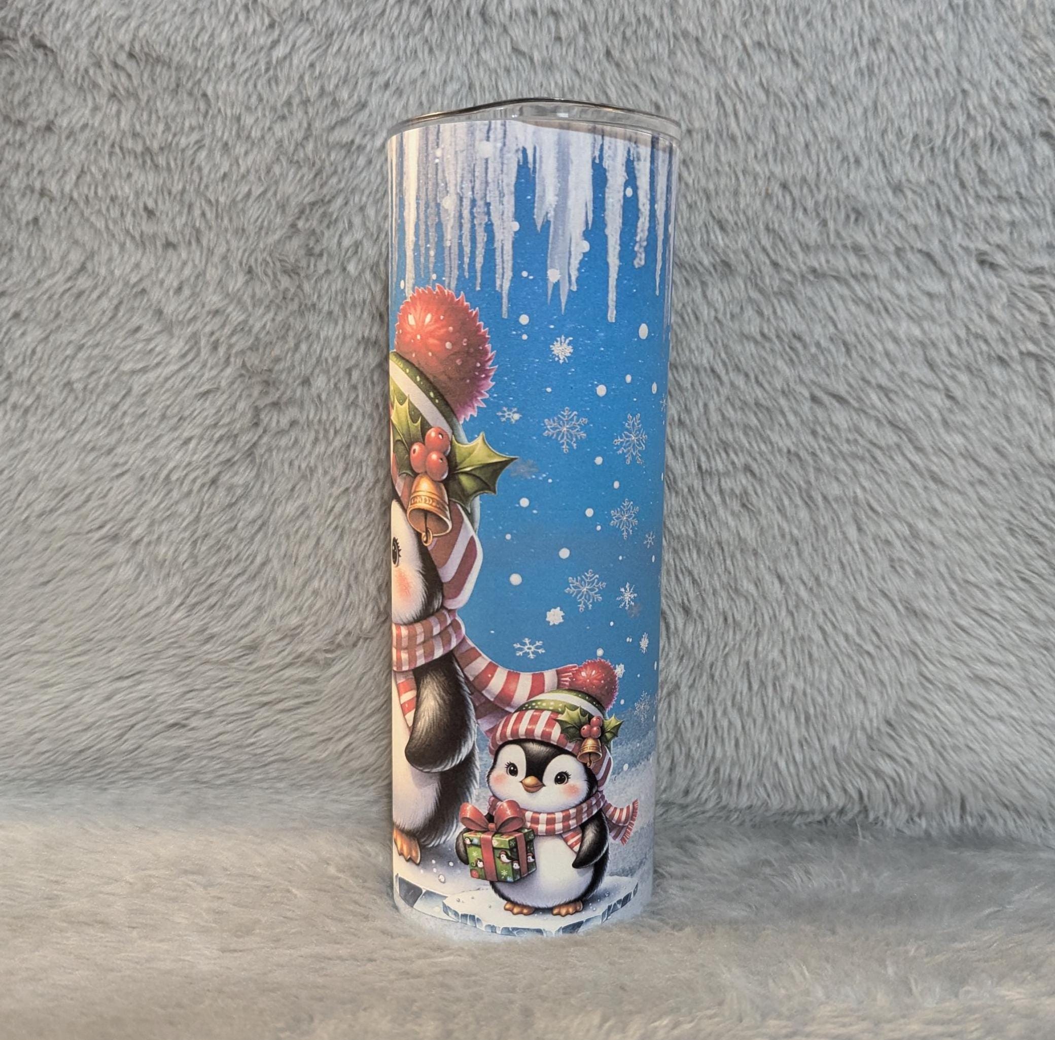 Christmas Penguin Tumbler Can Be Personalized, Christmas Penguin Tumbler, Cup With Name, Christmas Gift, Holiday Tumbler, 20oz Tumbler