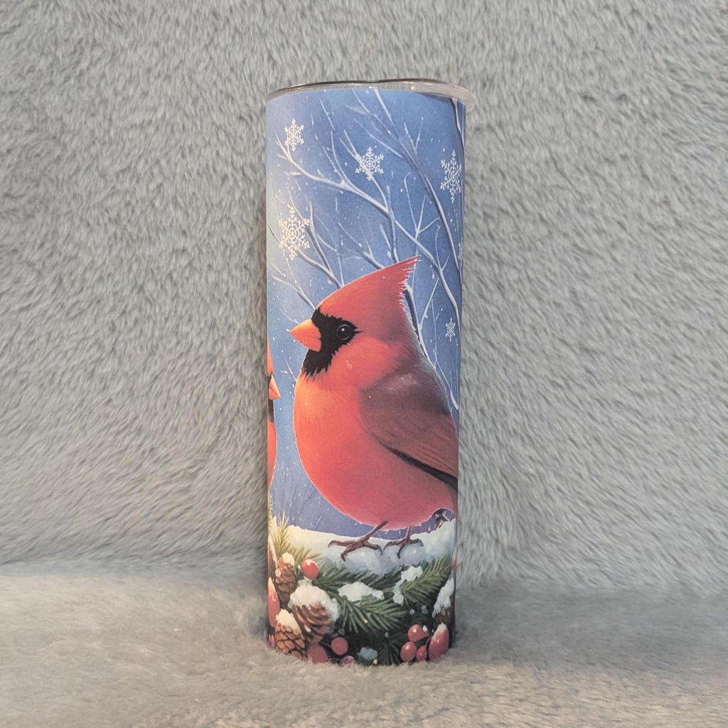 Winter Cardinal Tumbler Can Be Personalized, Cardinal Bird Cup, Personalized Tumbler, Bird Lovers Gift, Bird Lovers Cup, Bird Cup With Name