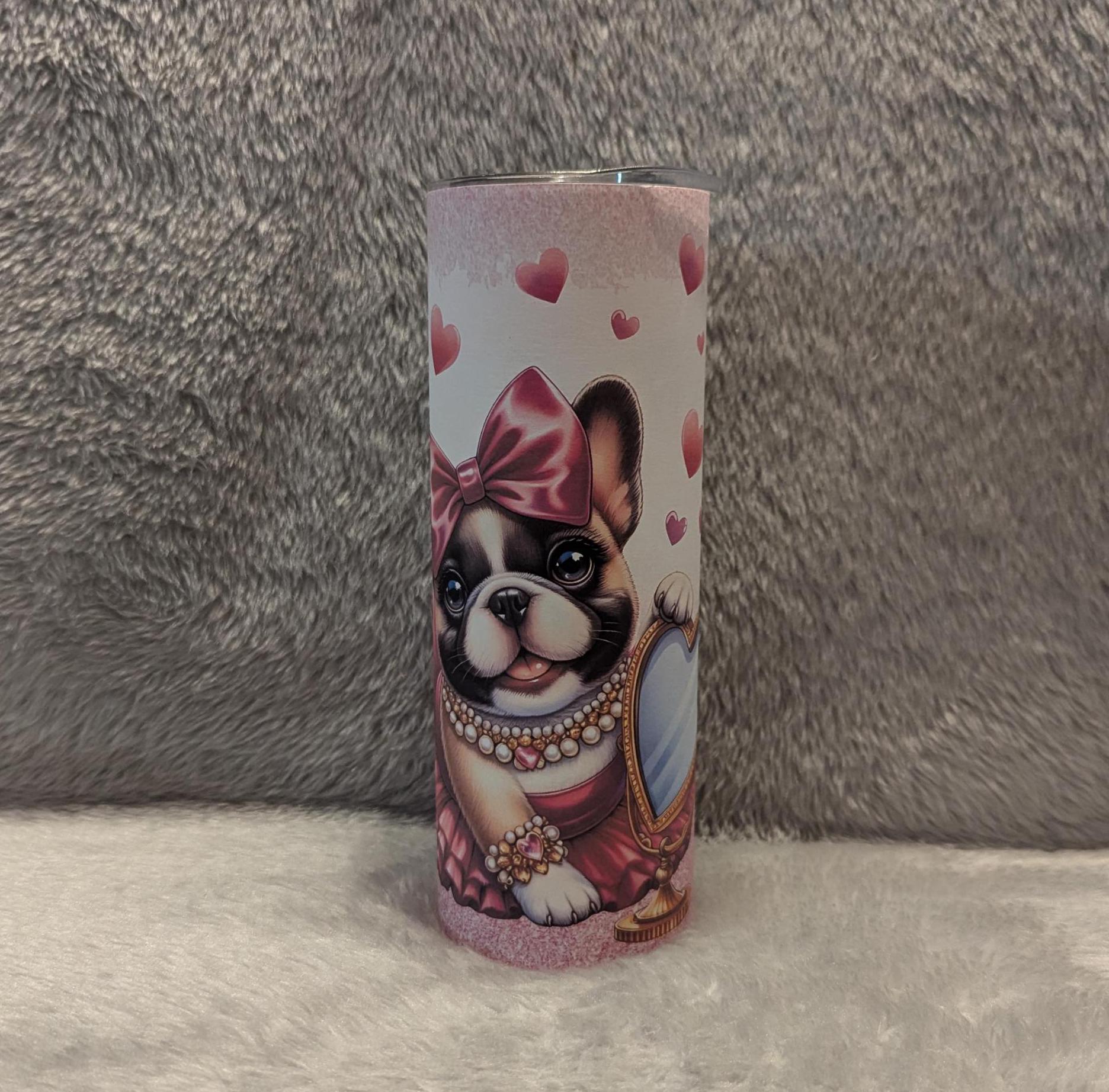 French Bulldog Tumbler That Can Be Personalized Includes A Straw, Dog Gifts, Dog Tumbler, Dog Lover Gift, Hot Or Cold Drinks