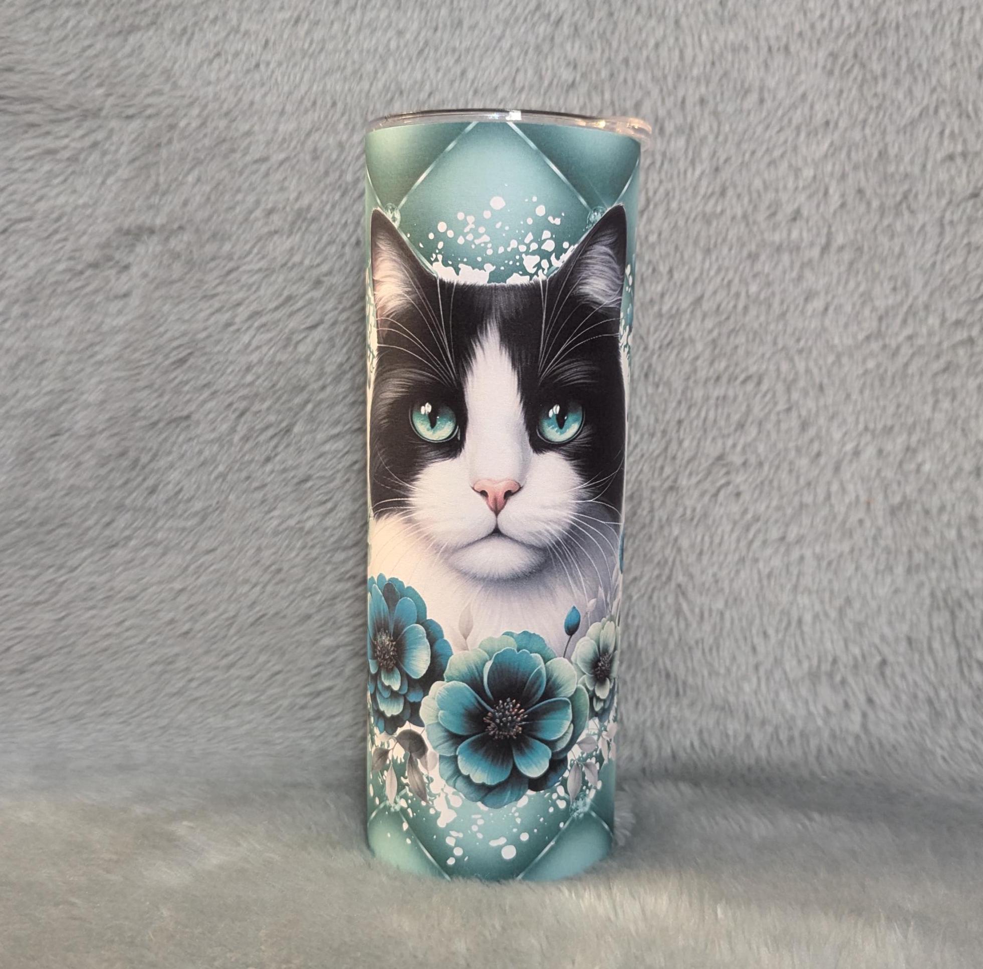 Cat Tumbler Can Be Personalized, Cup With Name, 20oz Tumbler With Reusable Straw, Gift For Cat Lover, Tumbler For Hot Or Cold Drinks