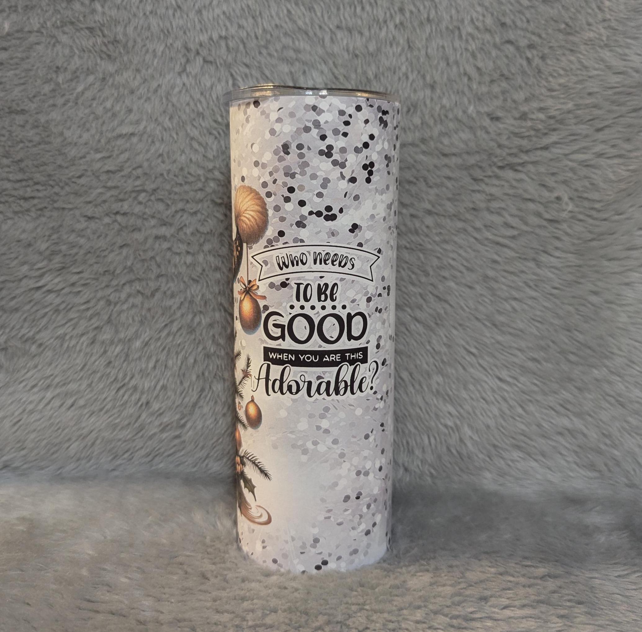 Cute Christmas Gnome Tumbler Can Be Personalized, Includes A Reusable Straw, Winter Gnomes Tumbler, Great For Hot and Cold Beverages