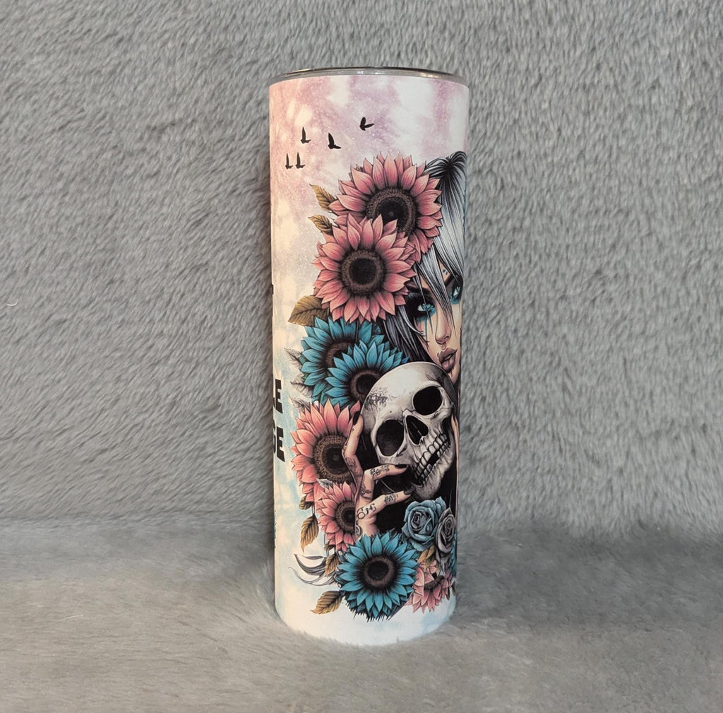 Just A Little Savage Sunflower Girl Tumbler Can Be Personalized, Boho Girl Tumbler, For Everyday Use - Hot Or Cold Drinks, Gift For Her