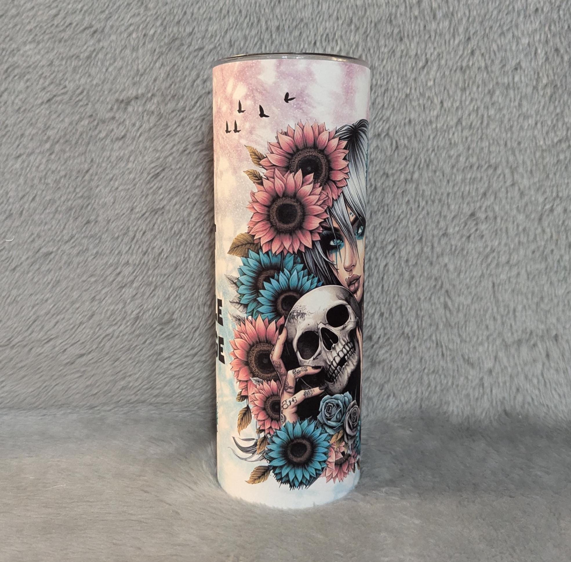 Just A Little Savage Sunflower Girl Tumbler Can Be Personalized, Boho Girl Tumbler, For Everyday Use - Hot Or Cold Drinks, Gift For Her