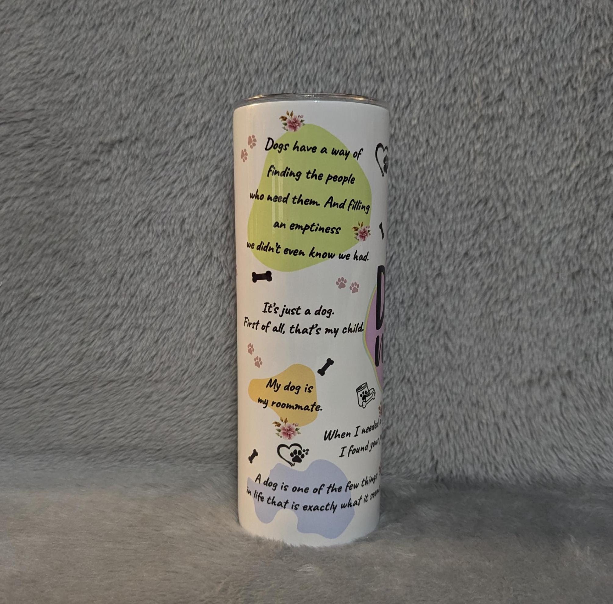 Dog Mom Tumbler with Adorable Sayings Sip in Style, Cute Affirmations Dog Mom Tumbler A Perfect Gift for Fur Moms, Moms Fur Babies Tumbler