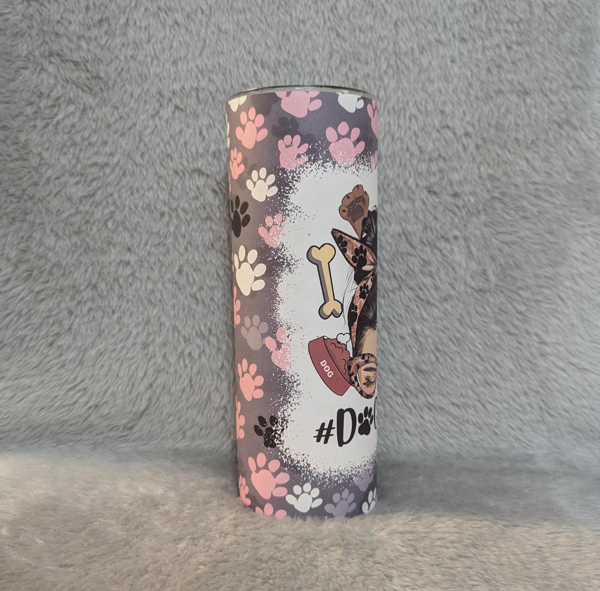 Dog Mom Tumbler Can Be Personalized, Gift For Mom, Dog Mom Cup, Gift For Her, 20oz Tumbler With Reusable Straw
