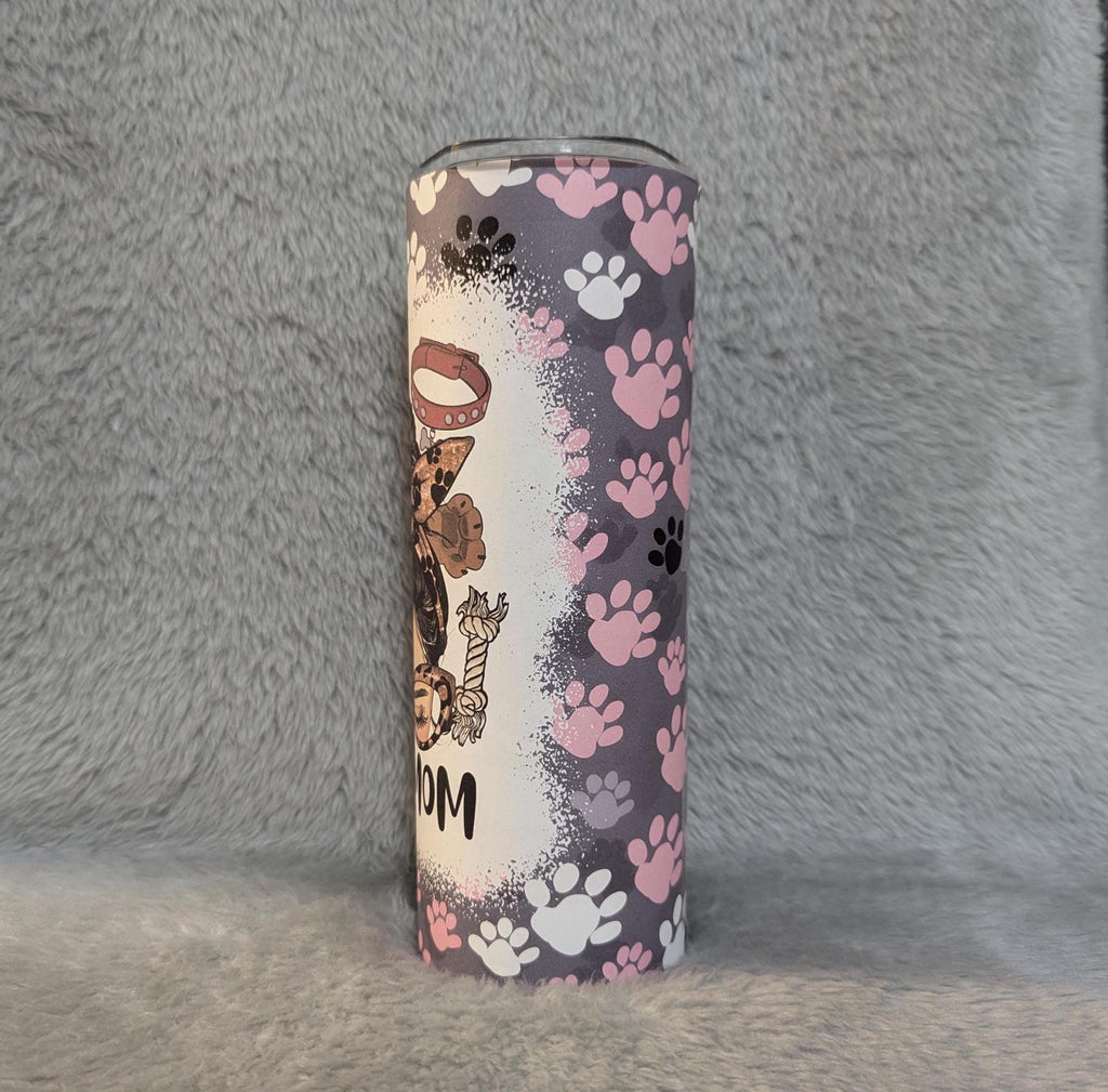 Dog Mom Tumbler Can Be Personalized, Gift For Mom, Dog Mom Cup, Gift For Her, 20oz Tumbler With Reusable Straw