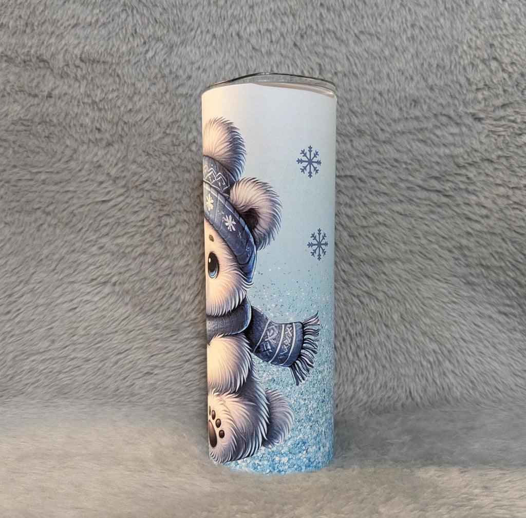 Cute Winter Polar Bear Tumbler Can Be Personalized, Hot Or Cold Drinks, Bear Cup With Name, Polar Bear Cup, Bear Gifts, Polar Bear Gifts