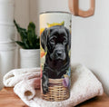 Black Labrador Puppy Tumbler That Can Be Personalized Includes A Straw, Cup With Name, Dog Lover Tumbler, Dog Lover Gift, Hot Or Cold Drinks