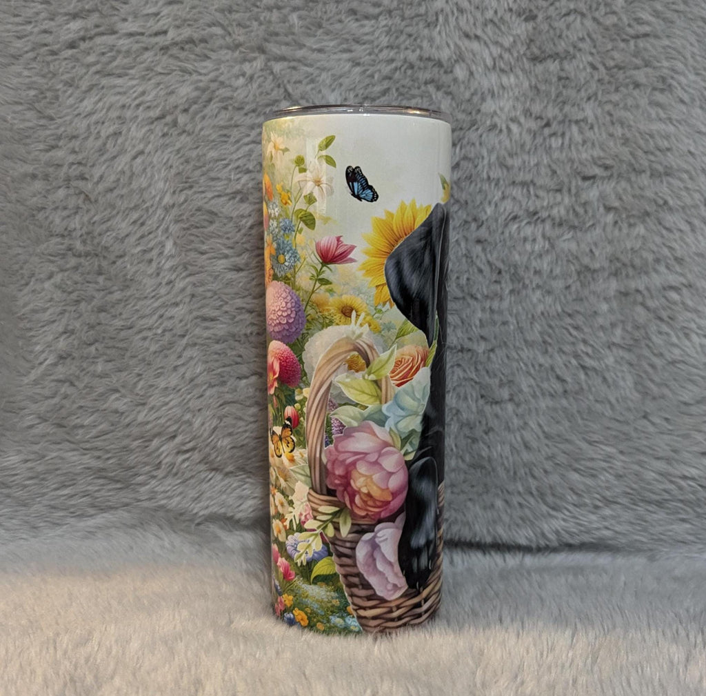 Black Labrador Puppy Tumbler That Can Be Personalized Includes A Straw, Cup With Name, Dog Lover Tumbler, Dog Lover Gift, Hot Or Cold Drinks