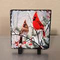 Slate Cardinal Picture With Display Legs