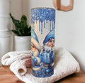Christmas Gnome Tumbler Can Be Personalized, Includes A Reusable Straw, Winter Gnomes Tumbler, Great For Hot and Cold Beverages