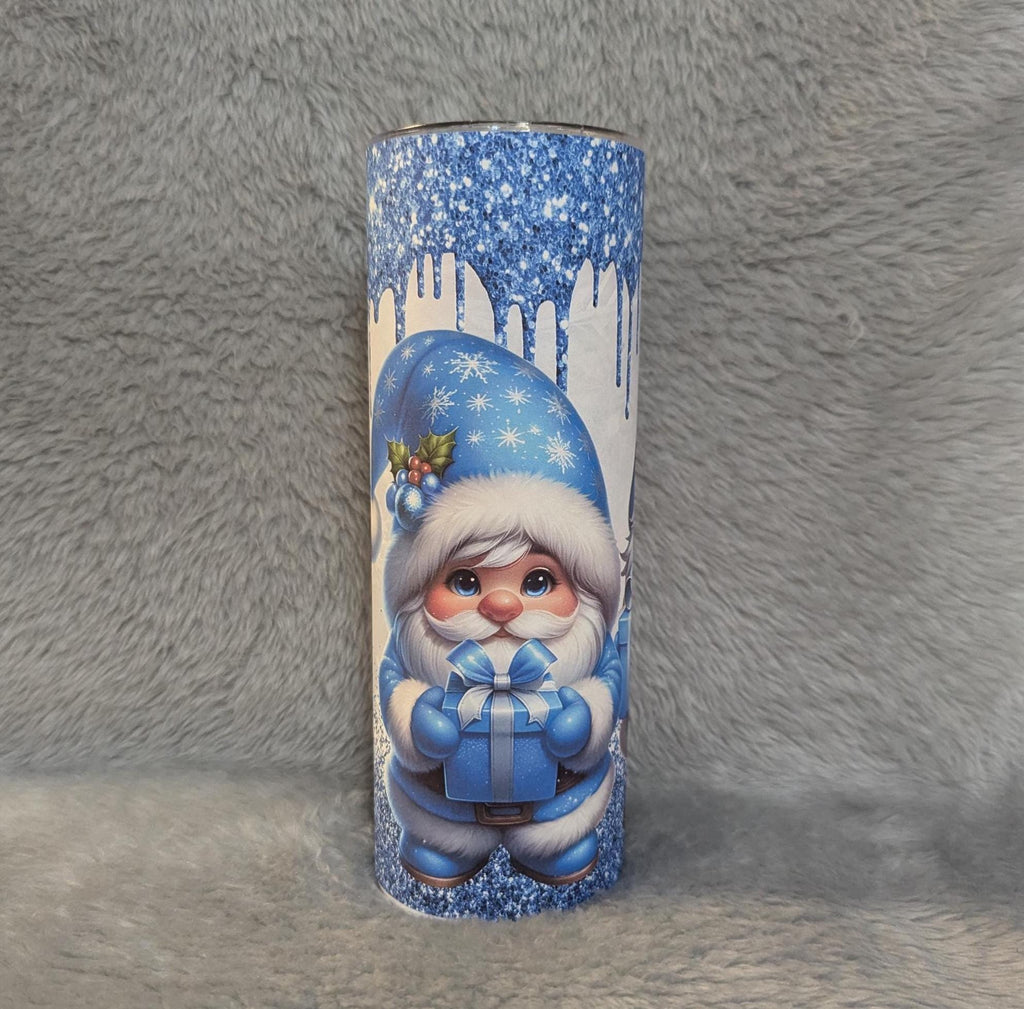Christmas Gnome Tumbler Can Be Personalized, Includes A Reusable Straw, Winter Gnomes Tumbler, Great For Hot and Cold Beverages