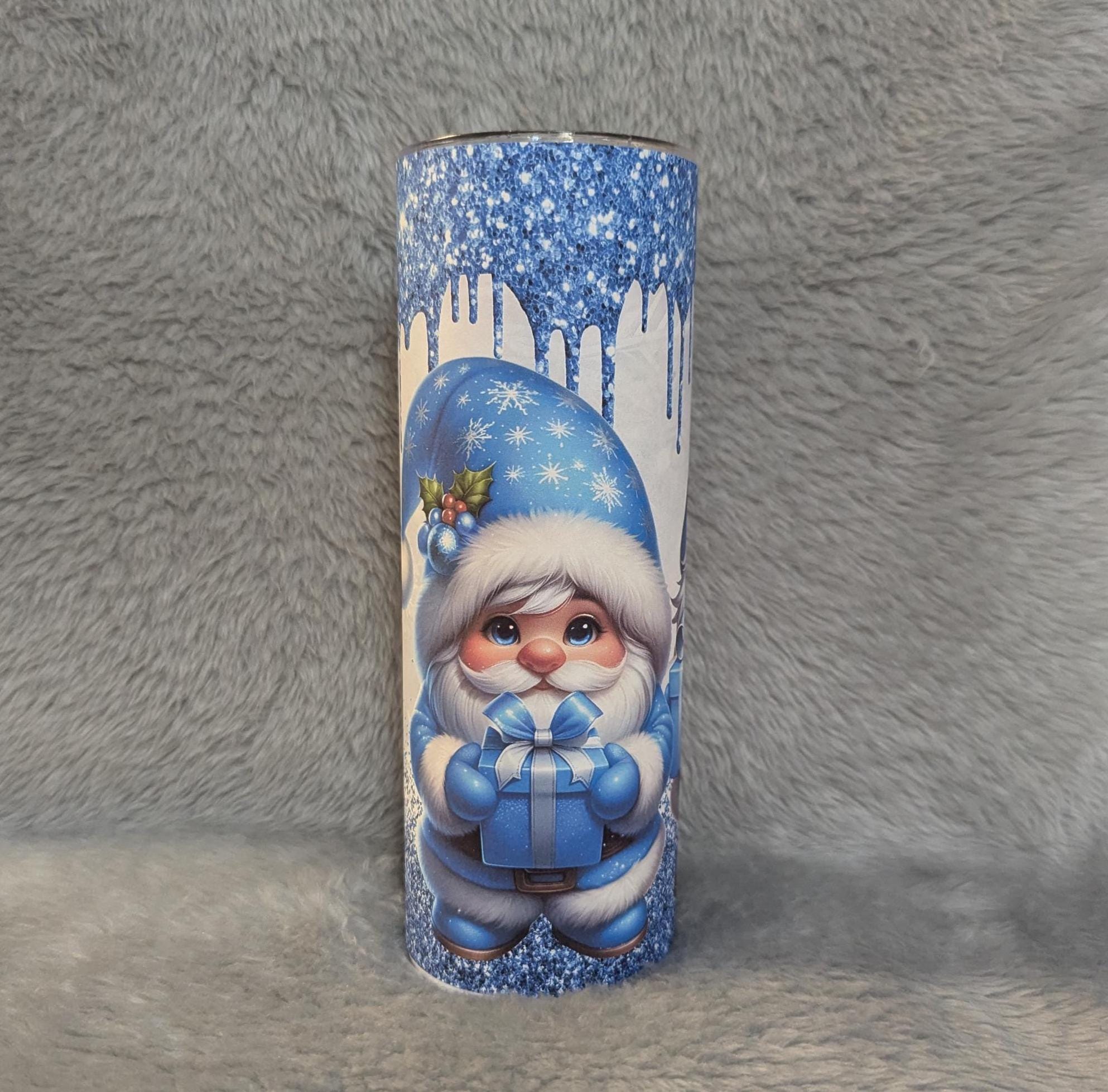 Christmas Gnome Tumbler Can Be Personalized, Includes A Reusable Straw, Winter Gnomes Tumbler, Great For Hot and Cold Beverages