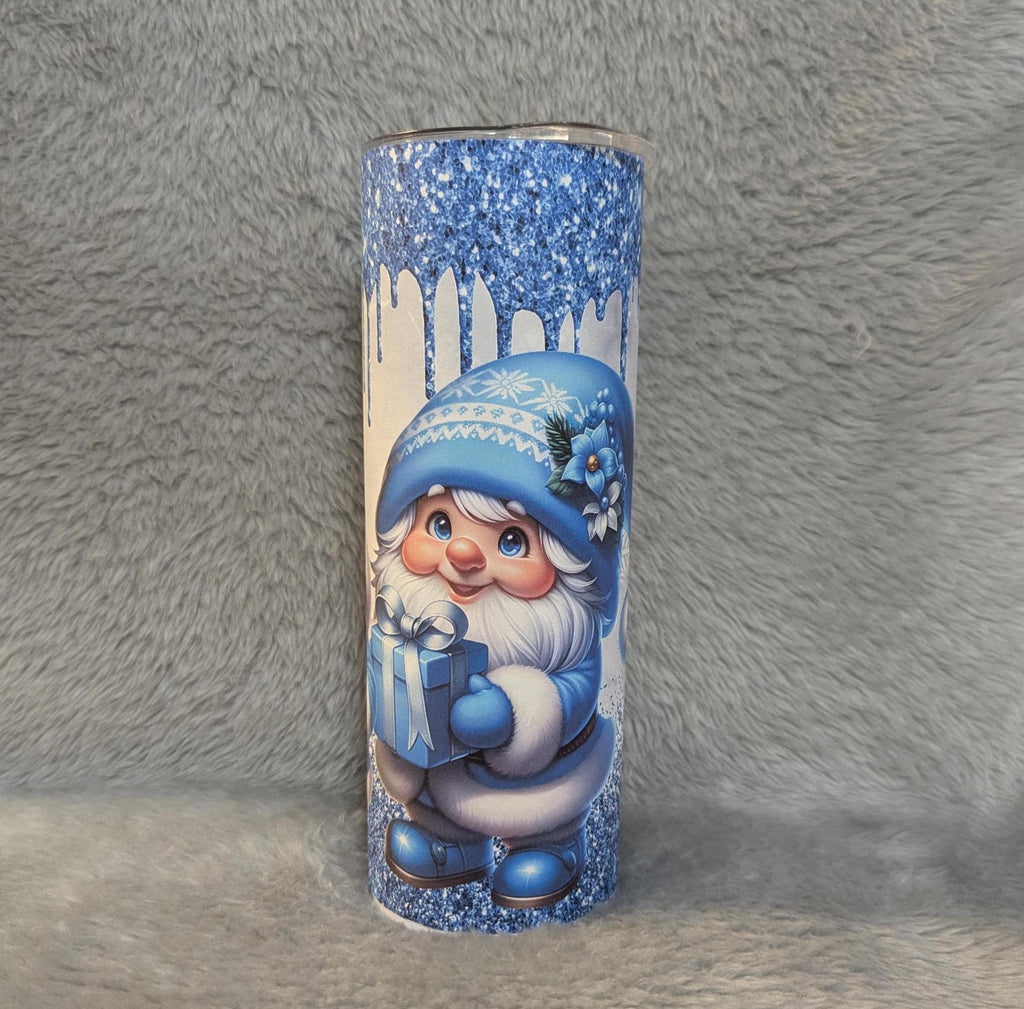 Christmas Gnome Tumbler Can Be Personalized, Includes A Reusable Straw, Winter Gnomes Tumbler, Great For Hot and Cold Beverages