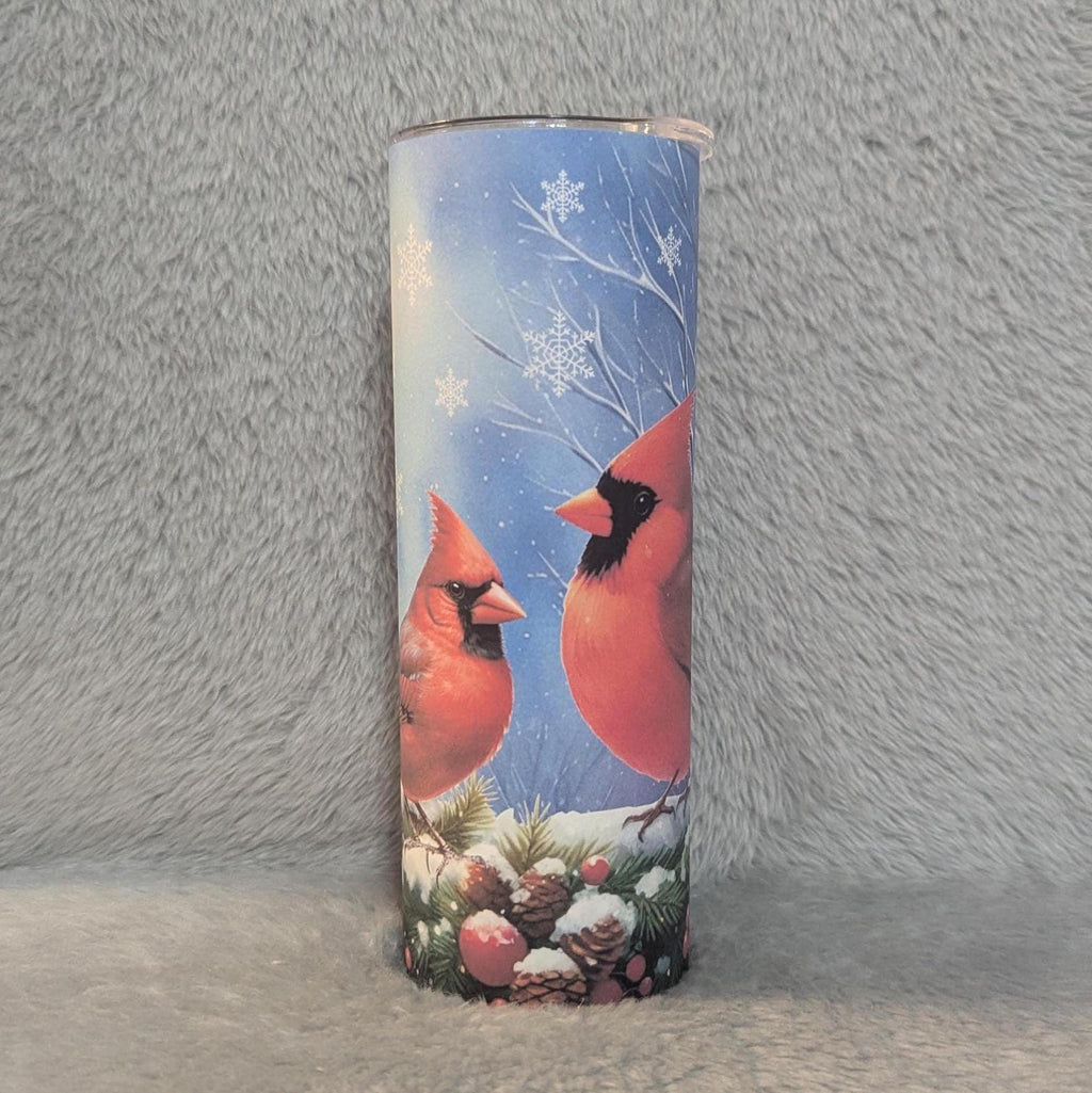 Winter Cardinal Tumbler Can Be Personalized, Cardinal Bird Cup, Personalized Tumbler, Bird Lovers Gift, Bird Lovers Cup, Bird Cup With Name