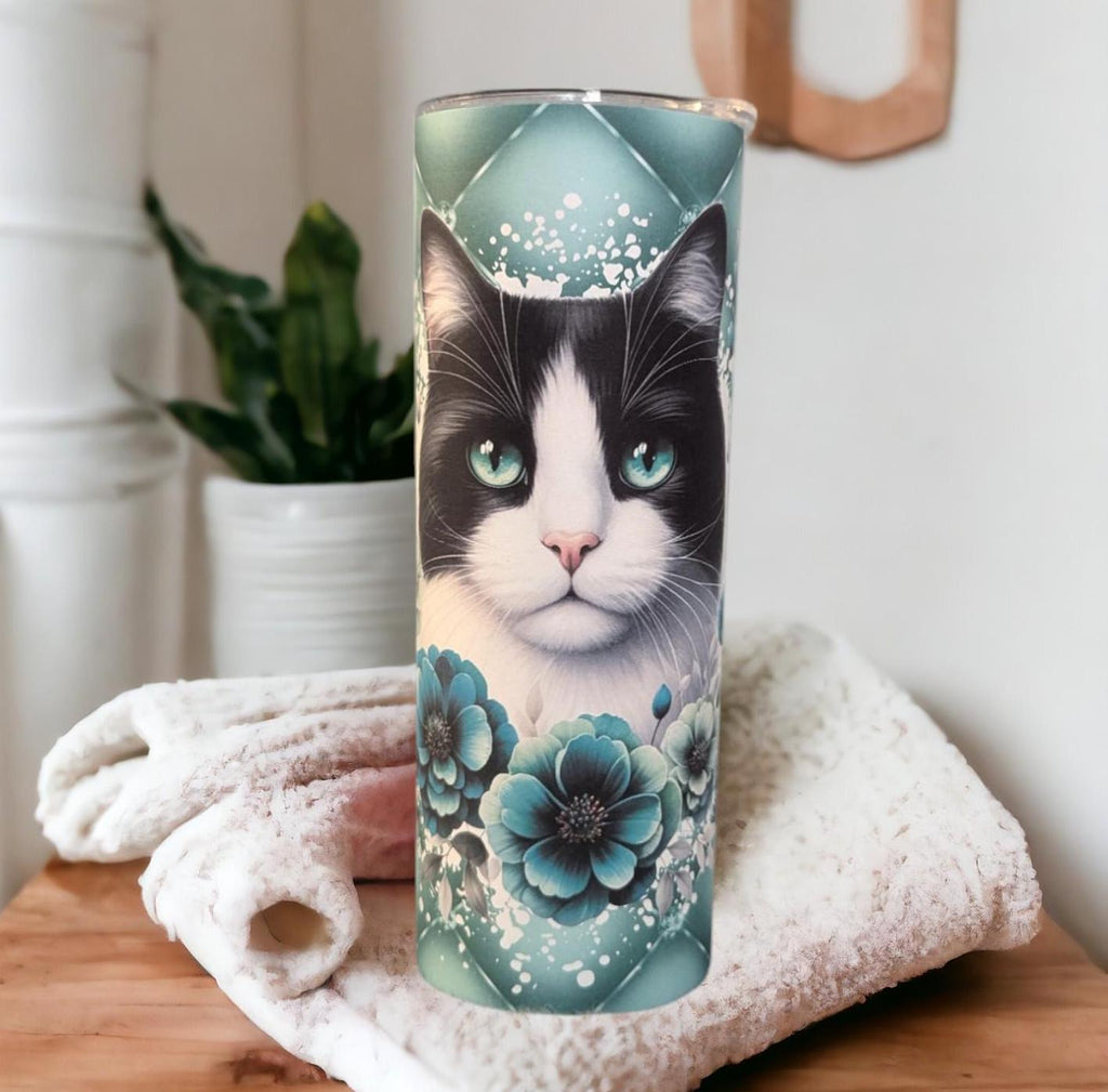 Cat Tumbler Can Be Personalized, Cup With Name, 20oz Tumbler With Reusable Straw, Gift For Cat Lover, Tumbler For Hot Or Cold Drinks