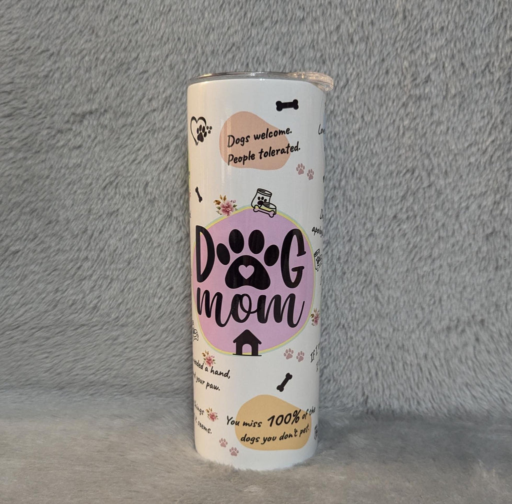 Dog Mom Tumbler with Adorable Sayings Sip in Style, Cute Affirmations Dog Mom Tumbler A Perfect Gift for Fur Moms, Moms Fur Babies Tumbler
