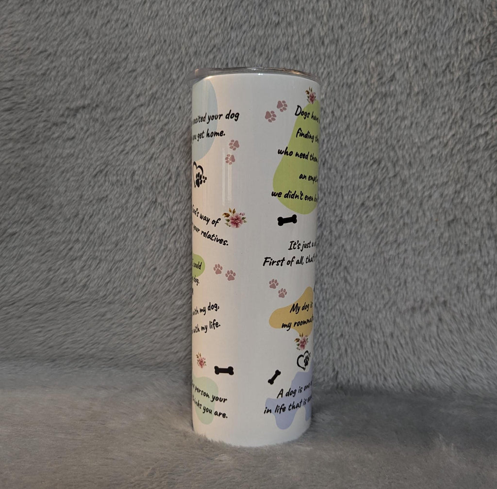 Dog Mom Tumbler with Adorable Sayings Sip in Style, Cute Affirmations Dog Mom Tumbler A Perfect Gift for Fur Moms, Moms Fur Babies Tumbler