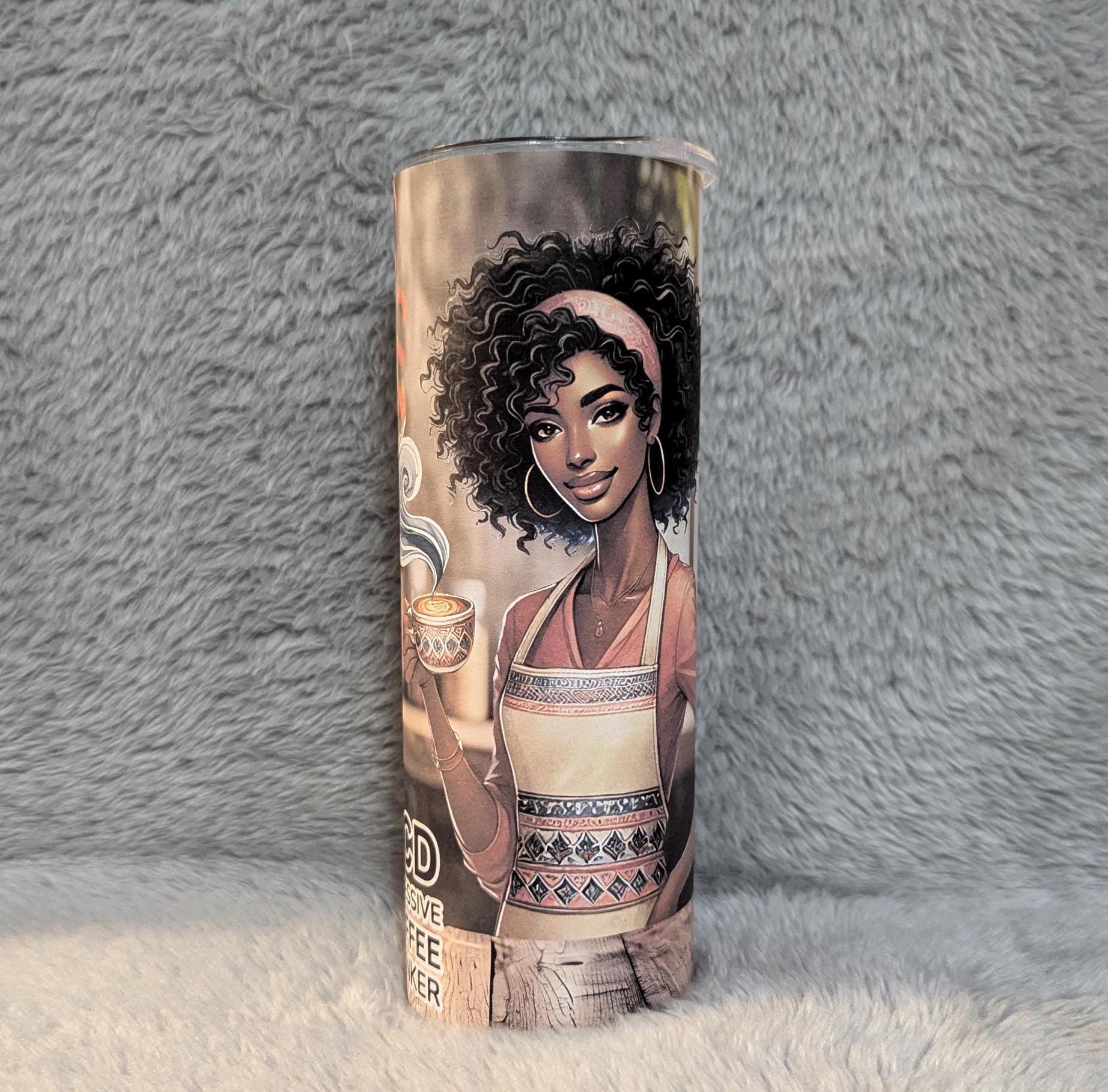 Obsessive Coffee Drinker Tumbler 20oz With Reusable Straw, Can Be Personalized