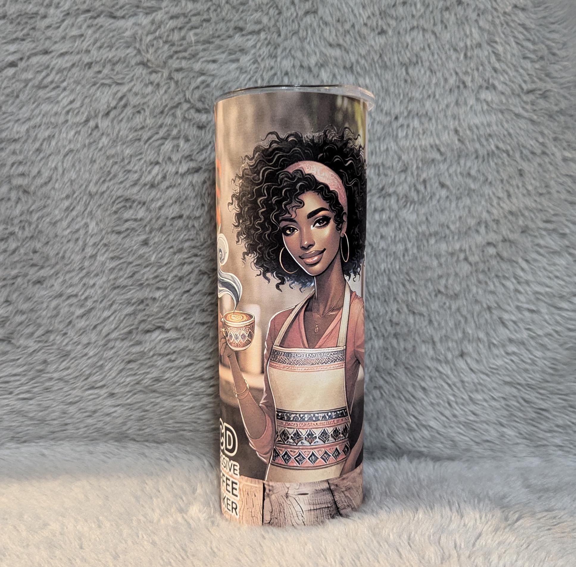 Obsessive Coffee Drinker Tumbler 20oz With Reusable Straw, Can Be Personalized