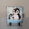 Slate Penguin Picture With Display Legs