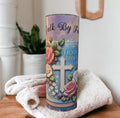 Walk By Faith Religious Tumbler, Tumbler With Reusable Straw, Religious Tumbler, Inspirational Gift, Christian Tumbler, Hot Or Cold Drinks