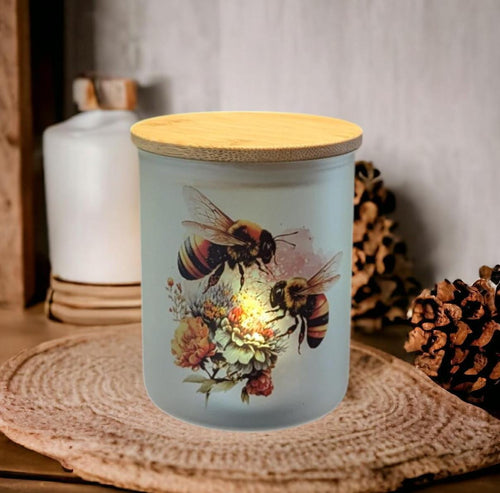 Bee Candle Holder With A Battery Operated Flickering Tea Light