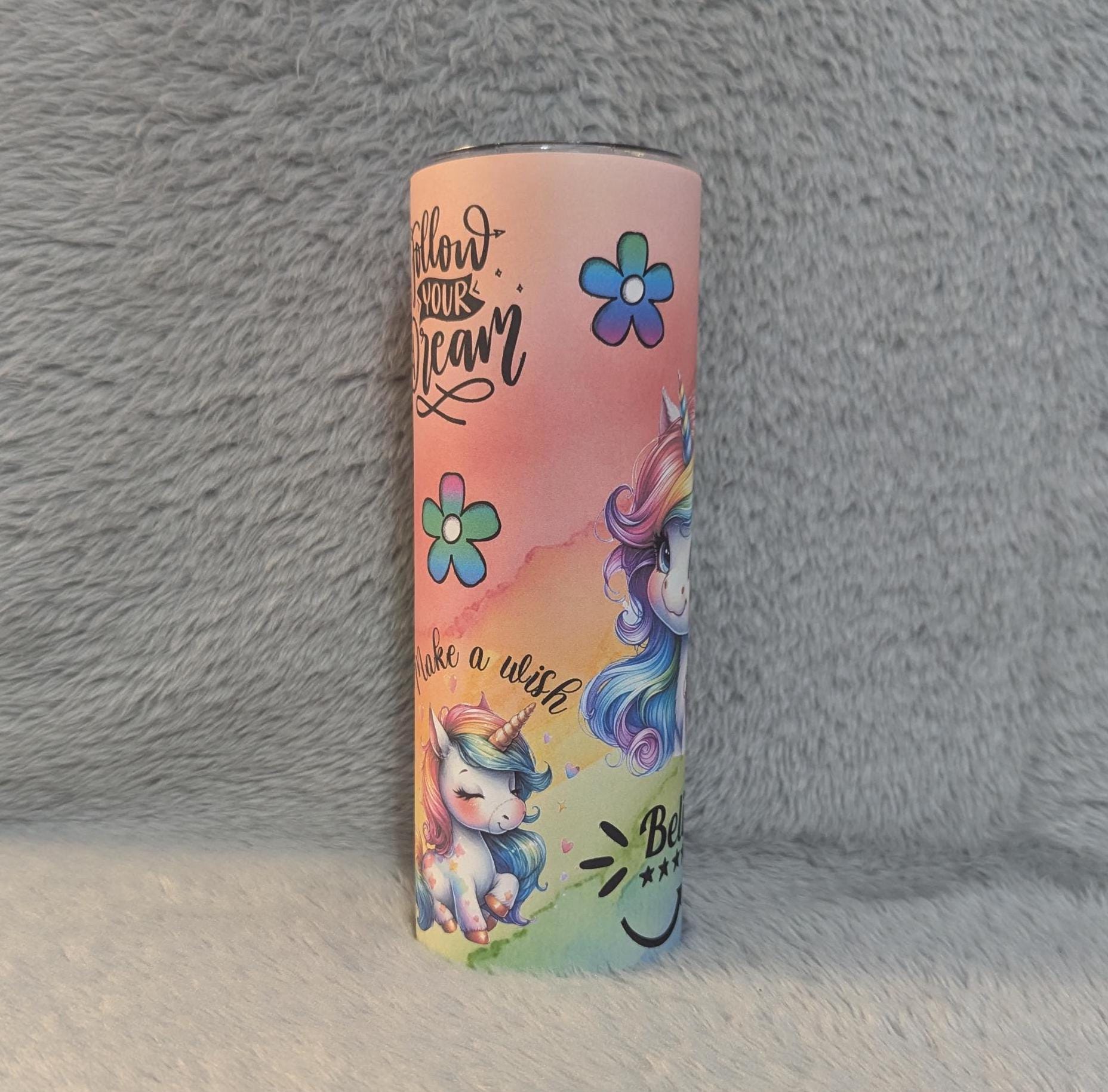 Colorful Unicorn Tumbler With Cute Sayings, 20oz Tumbler With Reusable Straw, Unicorn Lover Gift, Unicorn Cup With Name, Unicorn Lover Gift