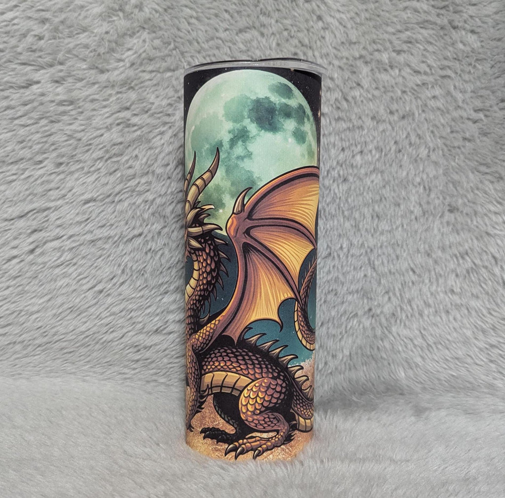 Dragon Tumbler Can Be Personalized, Dragon Cup With Name, Personalized Dragon Tumbler, Dragon Lover Gift, 20oz Tumbler With Reusable Straw