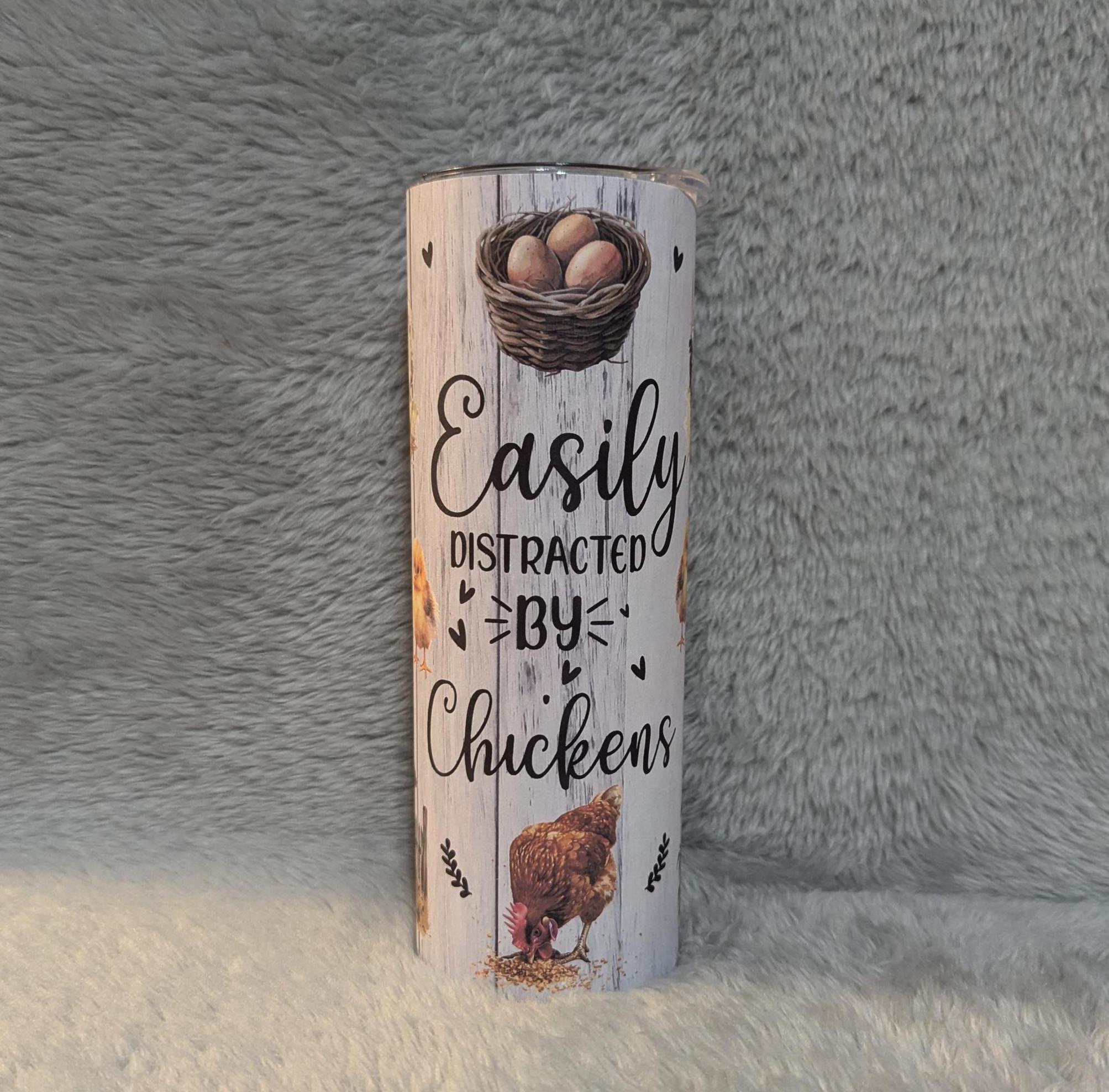 Chicken Tumbler 20oz With Reusable Straw