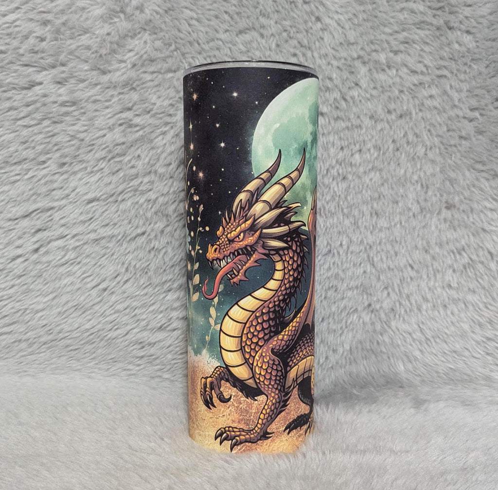 Dragon Tumbler Can Be Personalized, Dragon Cup With Name, Personalized Dragon Tumbler, Dragon Lover Gift, 20oz Tumbler With Reusable Straw